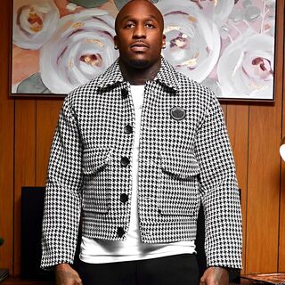 Houndstooth Boxy Fit Jacket